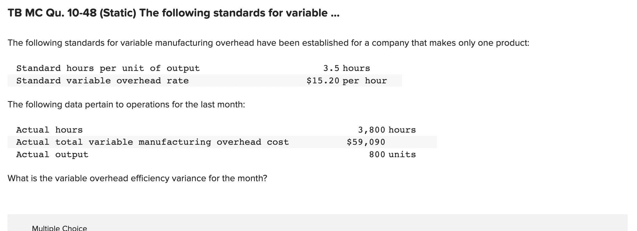 TB MC Qu. 10-48 (Static) The following standards for variable... The