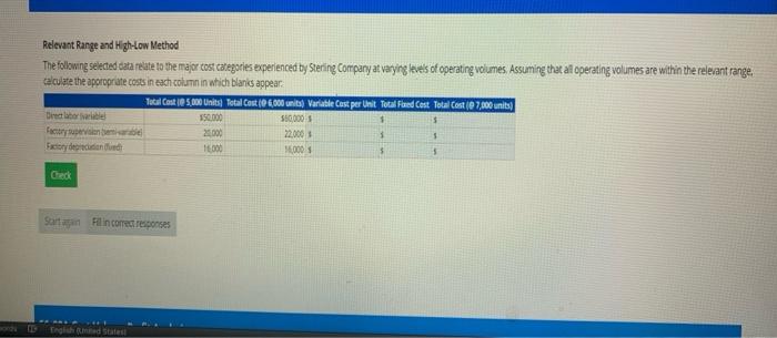 Sterling Companya sayang krets of operating volumes. Assuming that all operating volumes
