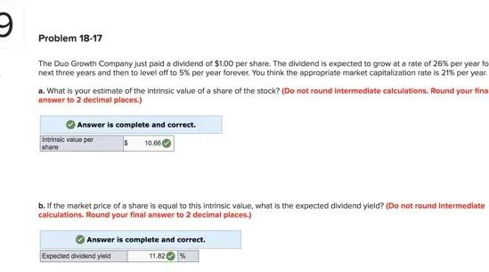 please answer the rest question 3 Problem 18-17 The Duo Growth Company