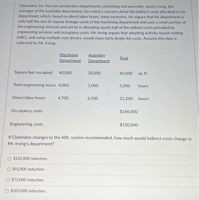 (the Systems Department and the Facilities Department) that provide support to the