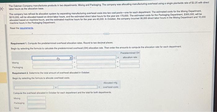 PLEASE ANSWER ASAP AND FULLY WILL UPVOTE THANK U The Oakman Company