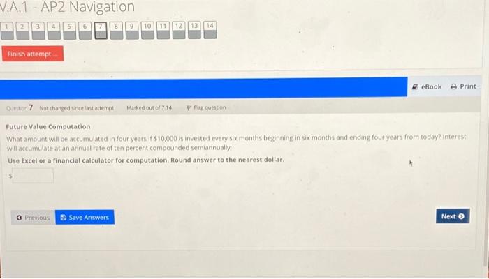  V.A.1 - AP2 Navigation 9 10 11 12 13 14 Finish