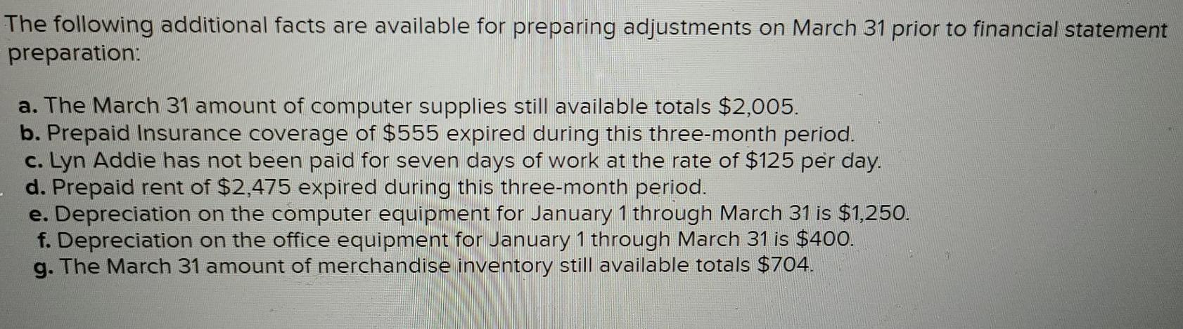 following chart of accounts includes the account number used for each account