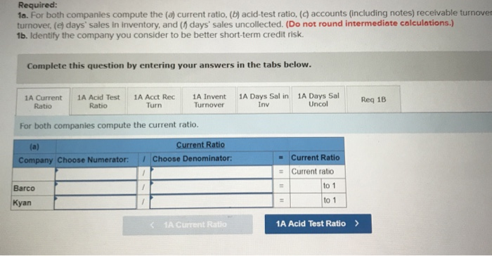 complete and explain steps Required information The following information applies to the