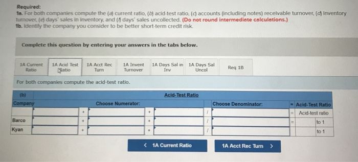 questions displayed below.) Summary Information from the financial statements of two companies
