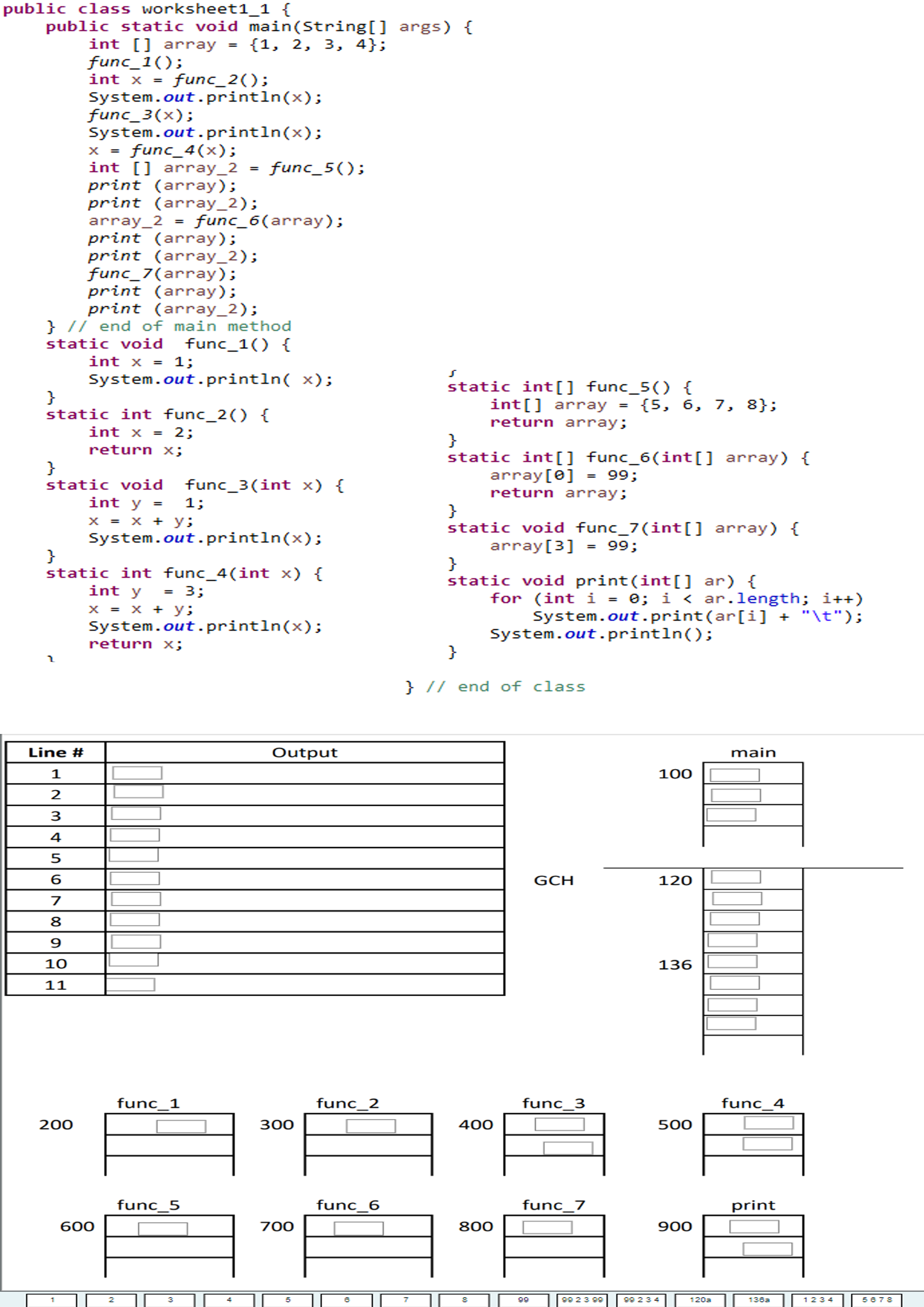  public class worksheet1_1{public class worksheet1_1{ public static void main(String[] args){ int