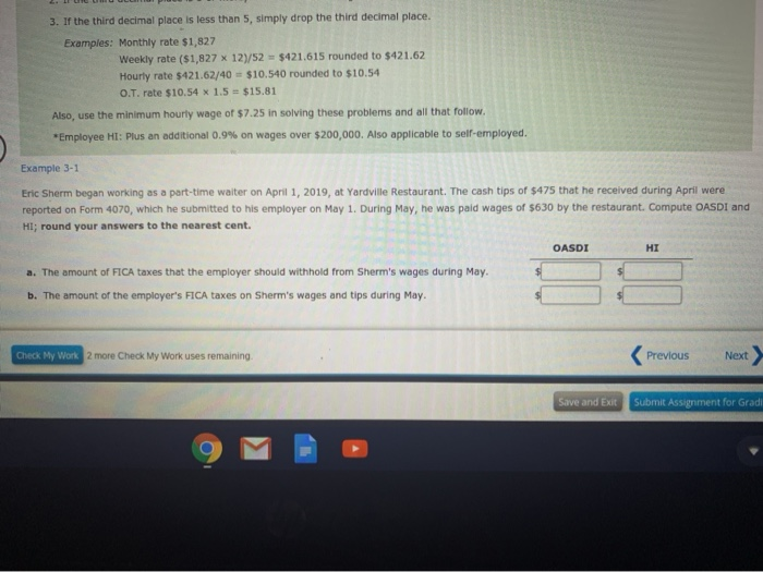 This is a payroll problem. Could you please explain A,B 3. If