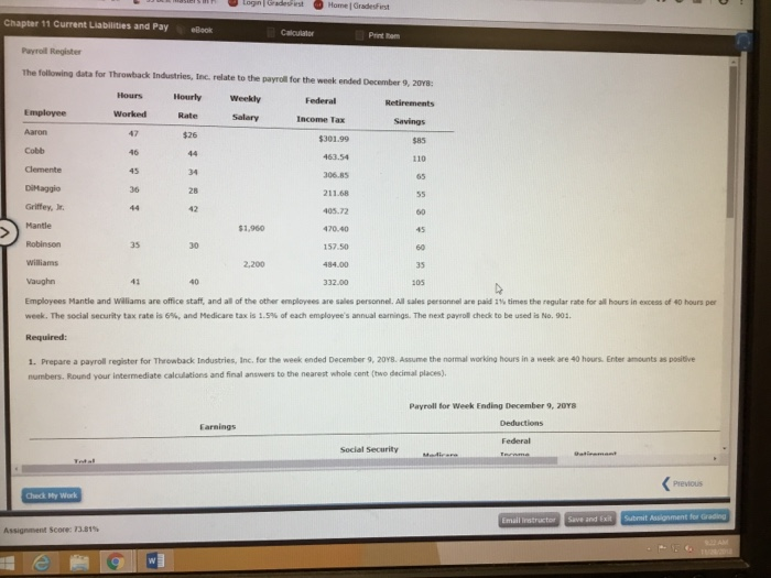  Login1 Gest Home| GradesFist Chapter 11 Current Liabilities and Pay Book