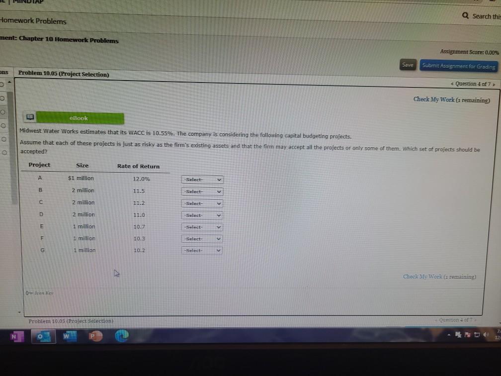  Q Search thi Homework Problems ment: Chapter 10 Homework Problems Assignment
