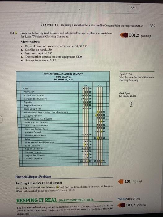  help please 389 CHAPTER 11 Preparing a Worksheet for a Merchandise