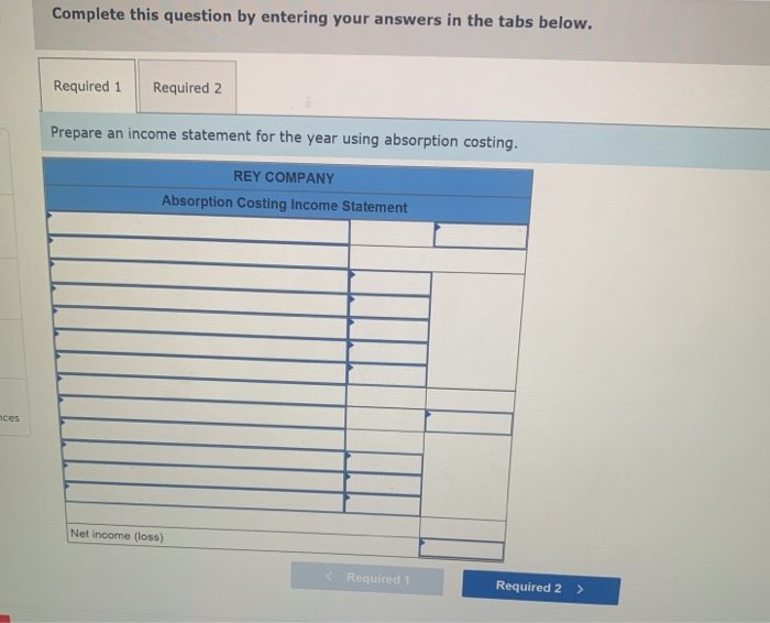 Rey Company's single product sells at a price of $232 per unit.
