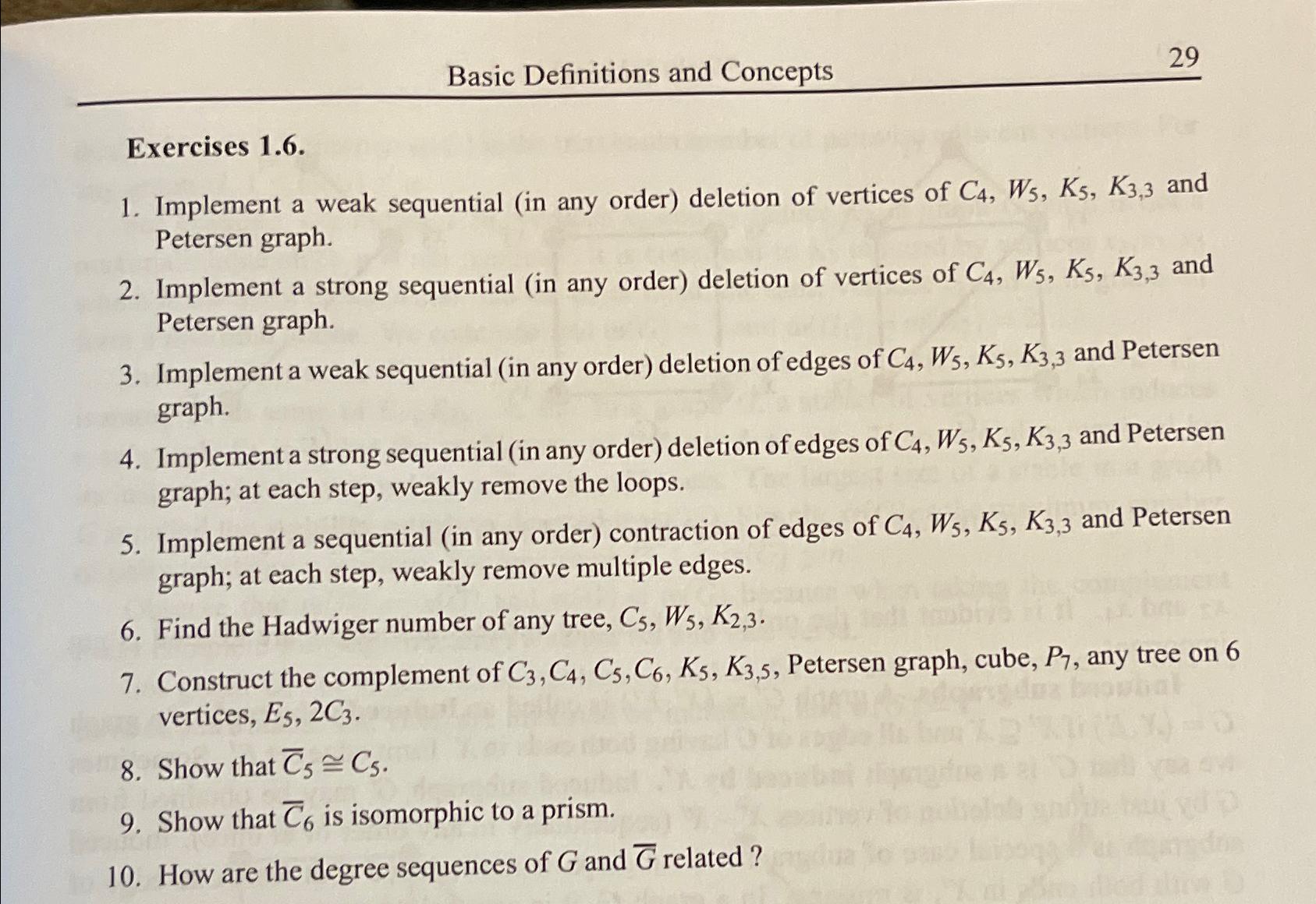  Exercises 1.6 I1.Implement a weak sequential (in any order) deletion of