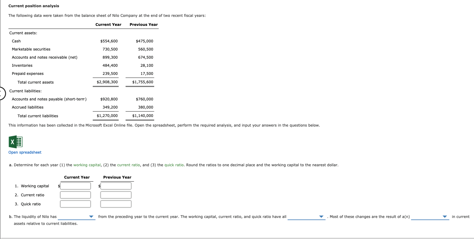 10 Need this done asap. Please help. Thanks. Current position analysis The