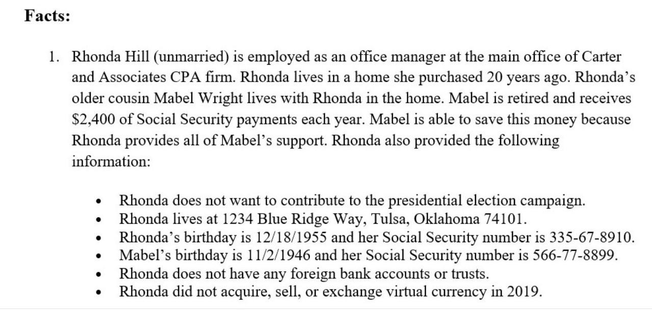 Please help. The given information is supposed to be used to complete