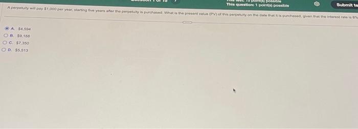  - A. $4,604 . $9,168 c. $7.350 D. $5,513