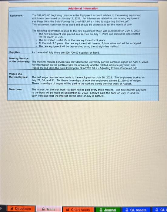 GL Liab-Equity, GL Rev-Exp, Trial Bal, IS & SEquity, Bal Sheet, and