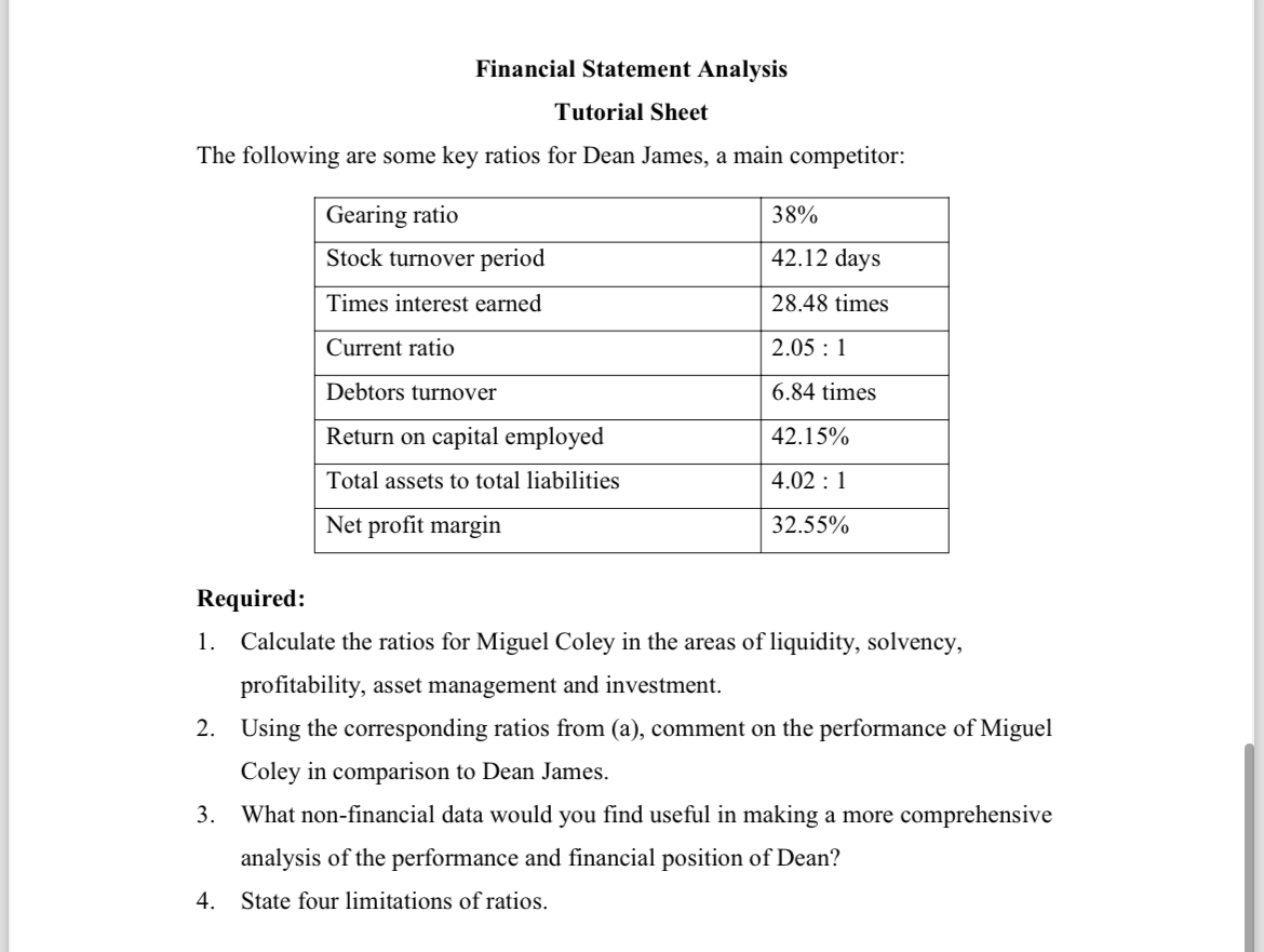  Q4:Michael Wallace is a trader in auto accessories. The following financial