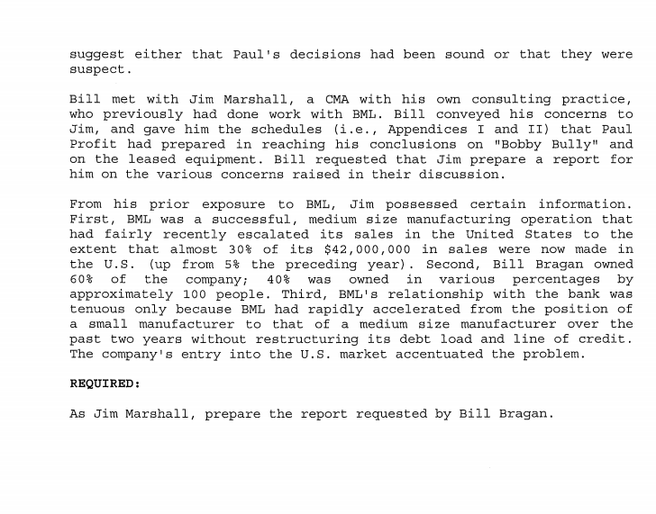 and RECOMMENDATIONS.. BRAGAN MANUFACTURING Bill Bragan, president of Bragan Manufacturing Ltd. (BML),