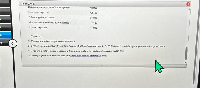 current portion of the note payable is $58,000, 4. Briffy explain how