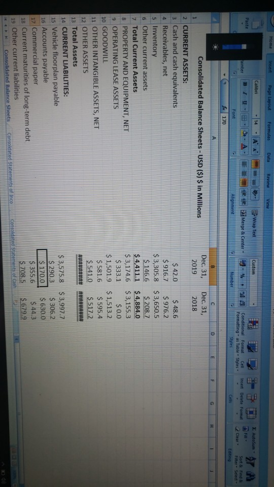 the auto nation financial statement I provided thanks the image is very