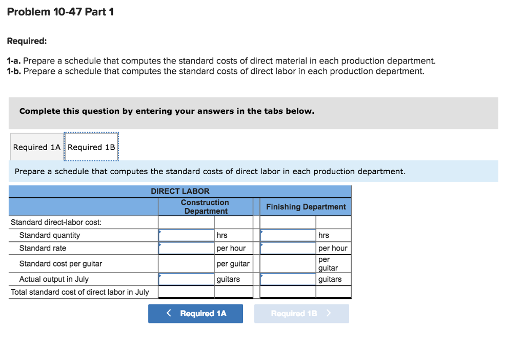 Company manufactures guitars. The company uses a standard, job-order cost-accounting system in
