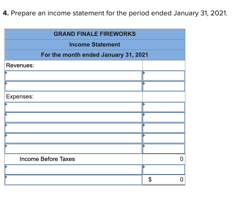 displayed below.] On January 1, 2021, the general ledger of Grand Finale