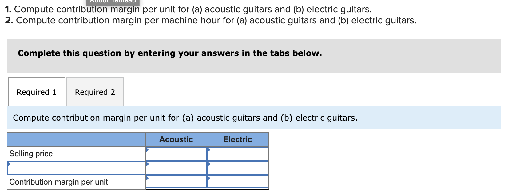 2 Electric MH: 3 Acoustic Max Sales: 131 Electric Max Sales: 65