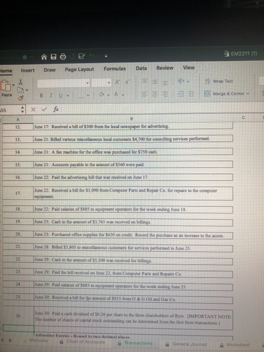 View Home Paste June 1: Byte of Accounting, Ine. issued 2,590 shares