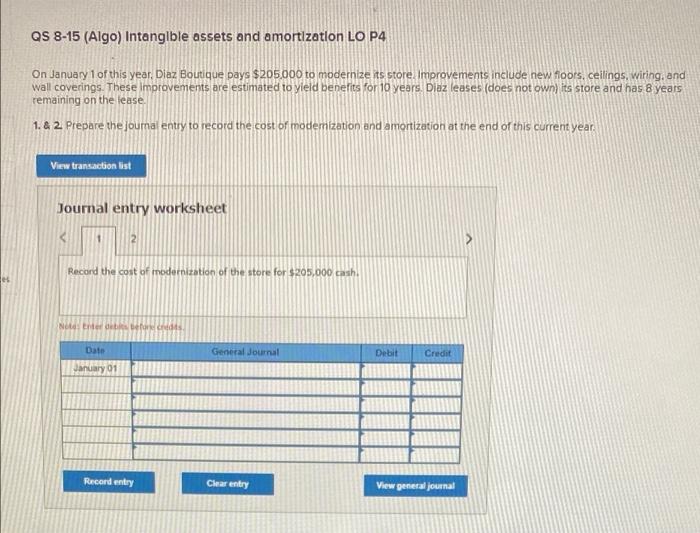 Straight-line depreciation LO P1 Prepare a table showing depreciation and book value