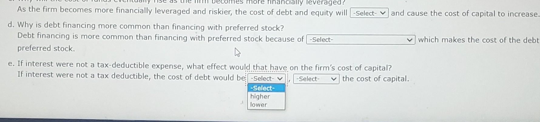 a cost of capital of b. Why does the cost of capital