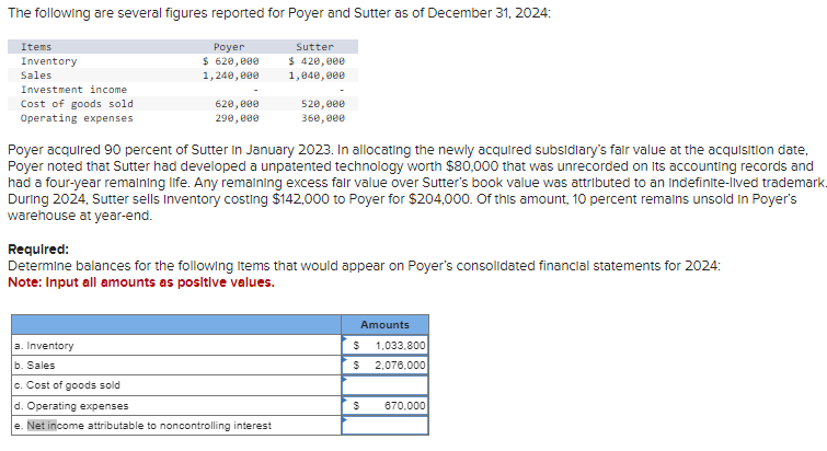 Please include steps. The following are several figures reported for Poyer and
