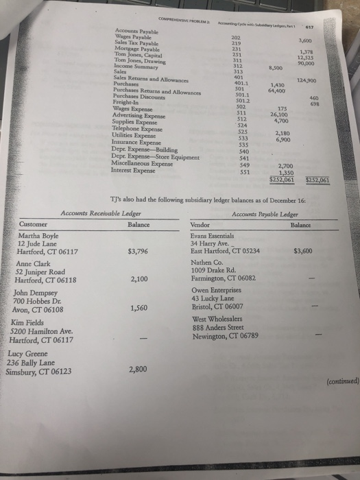 During the second half of December 20-1, TJs Specialty Shop engaged in