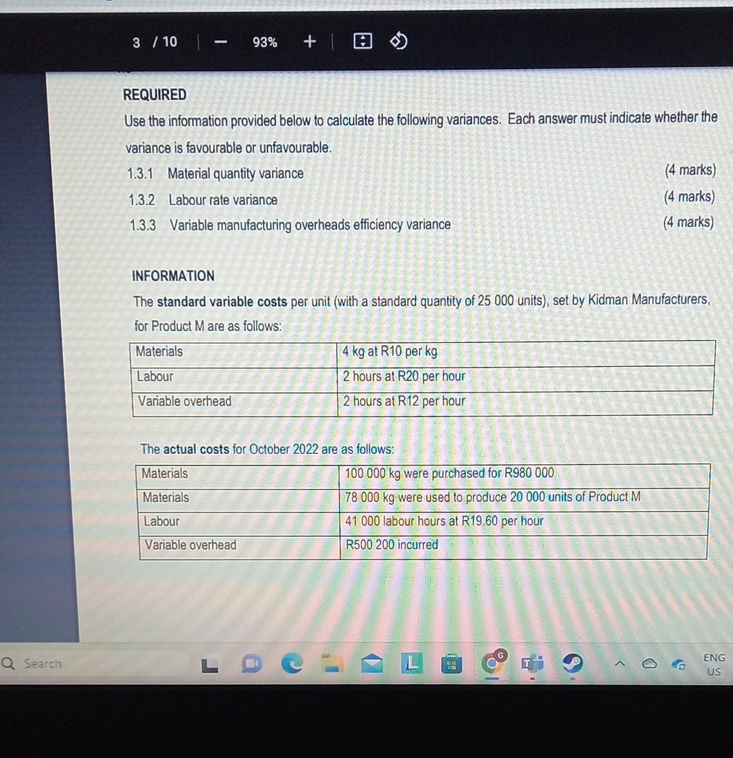 Max Enterprises took place during August 2022 in respect of a component