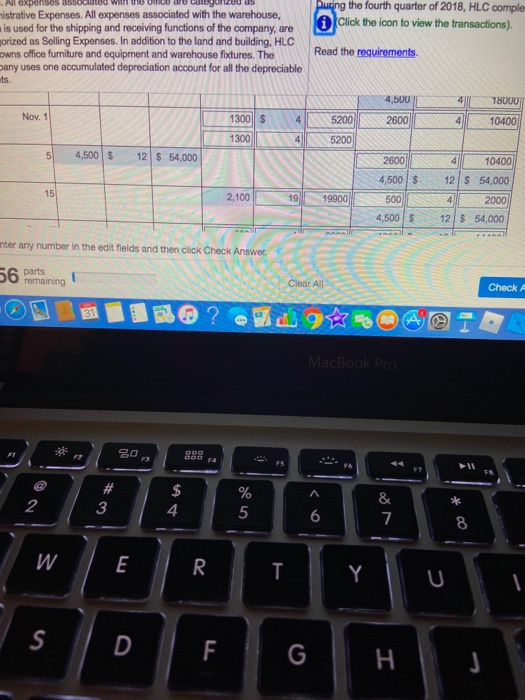 equipment and warehouse fixtures. The company uses one accumulated depreciation account for