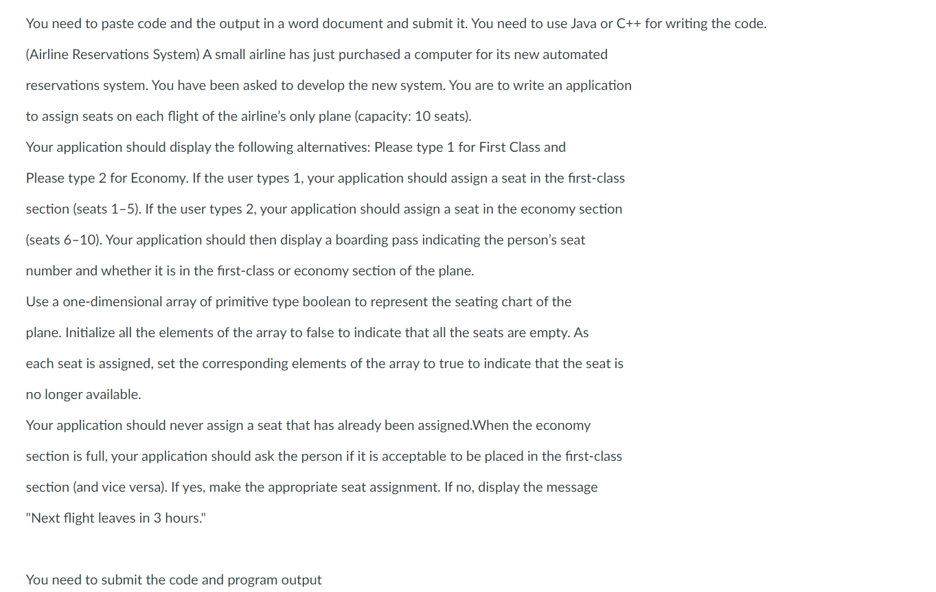  You need to paste code and the output in a word