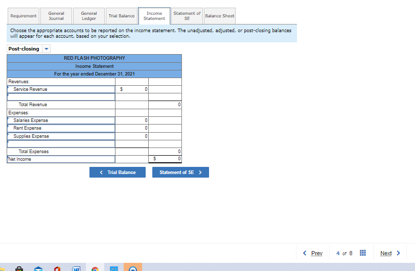 Flash Photography had the following balances: Cash. $29.000: Supplies. $9.700: Land, $77,000: