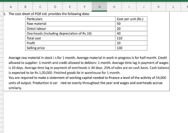 I detailed answer I'll upvote Average raw material in stock is for