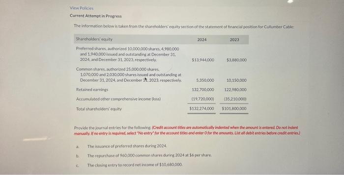  Vlew Poficies Current Attempt in Progress The information below is taken
