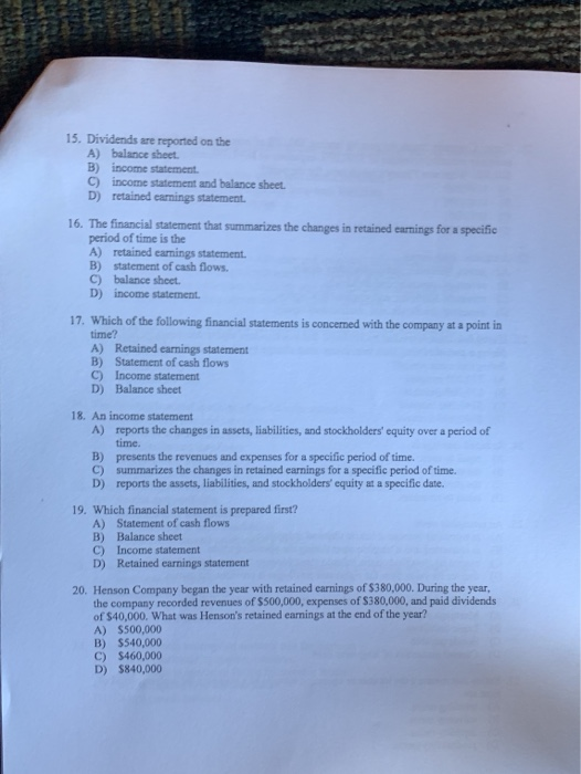 wisely. Answer Questions on the Scantron Sheet Be sure to fill in