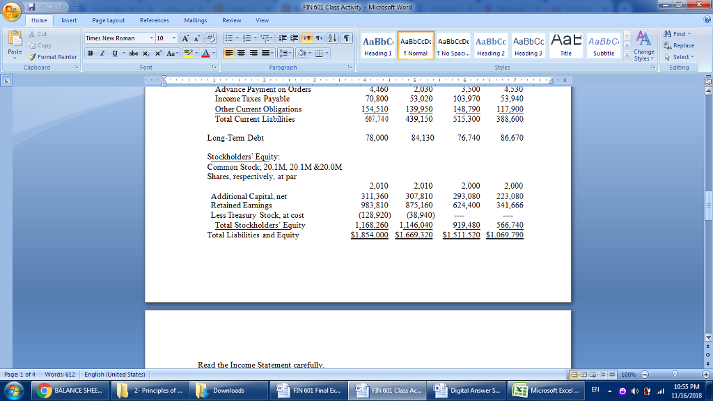 601 Class Activ Microsoft Word Home Insert Page Layout References MailingsReviewView Find