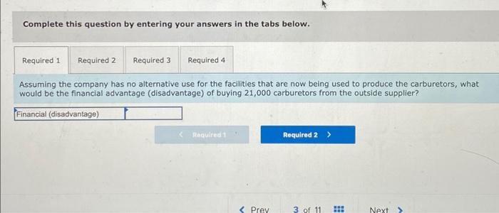 manufactures a variety of engines for use in heavy equipment. The company