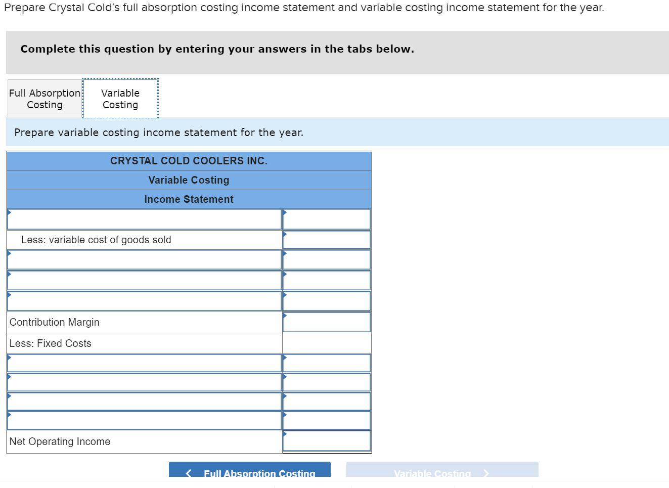 Cold Coolers Inc.: Number of units produced Number of units sold Unit
