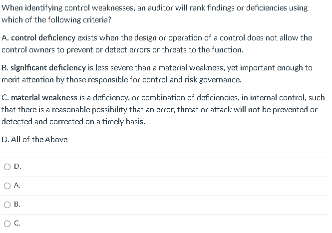 and a written analysis of the change logs performed by a business