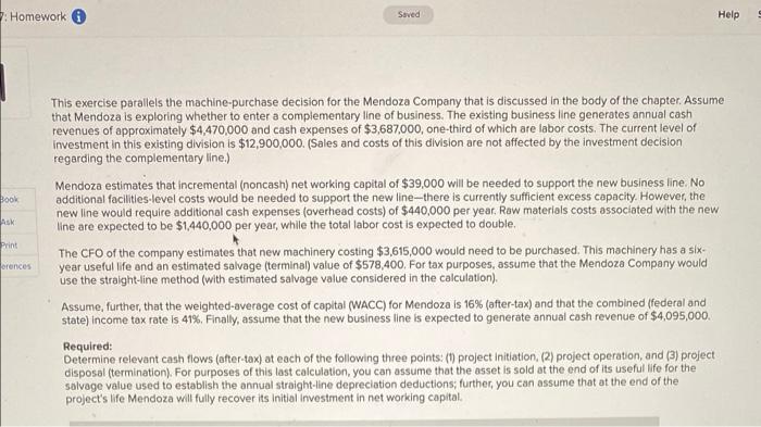  Homework Saved Help Book Print This exercise parallels the machine-purchase decision