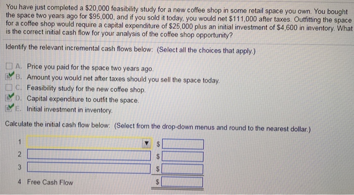 coffee shop in some retail space you own. You bought the space