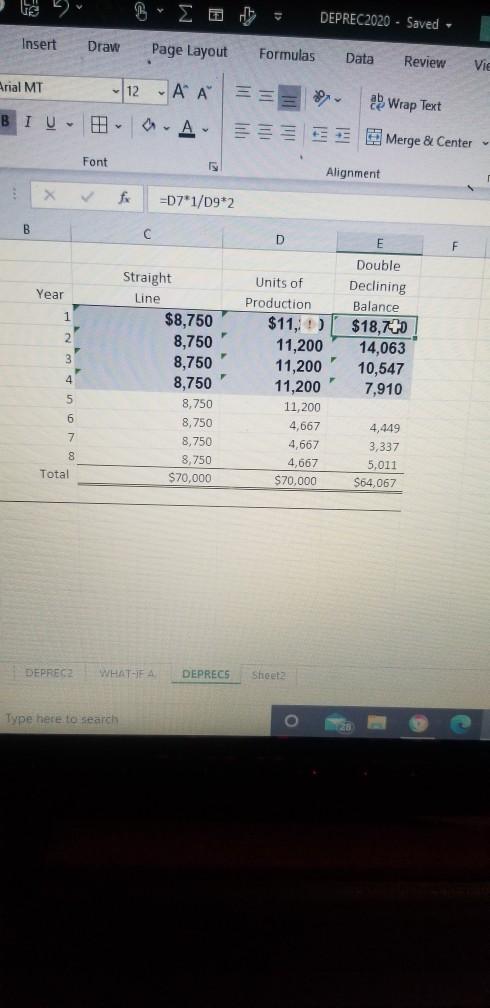 my homework. Until, I got stuck on finding the answers for year