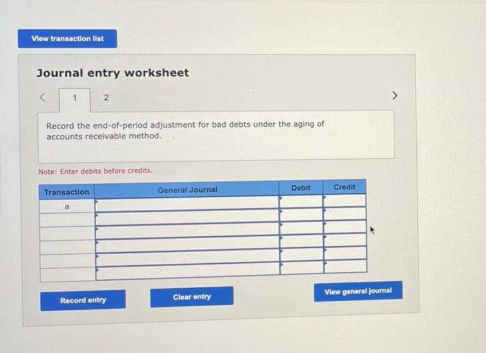 Using the Aging of Receivables Method [LO 8-2] Blackhorse Productions, Incorporated, used
