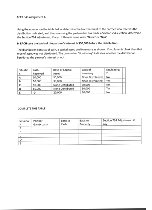  Having a little trouble with this assignment ACCT 540 Assignment 6