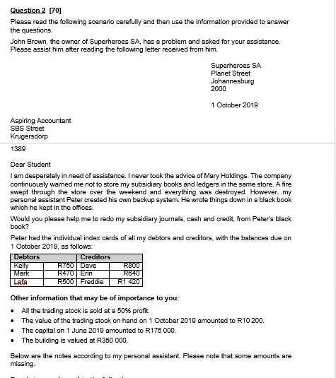 Do not mind the length. Only one question below, provide a Cash