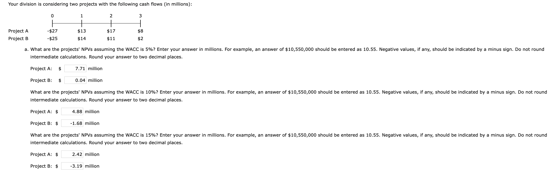 Hello. Is A & B correct? If not, please send the corrections.